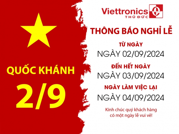 THÔNG BÁO LỊCH NGHỈ LỄ 2/9 NĂM 2024