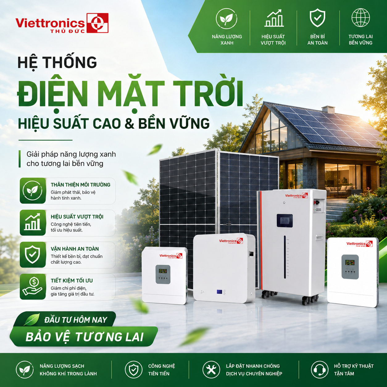Hệ thống Điện mặt trời Viettronics Thủ Đức